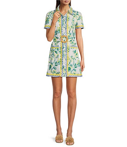 SAIL to SABLE x Style Charade Ella Floral Print Short Sleeve Dress