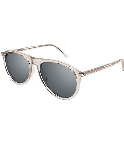 Saint Laurent Men's Classic 56mm Mirrored Aviator Sunglasses