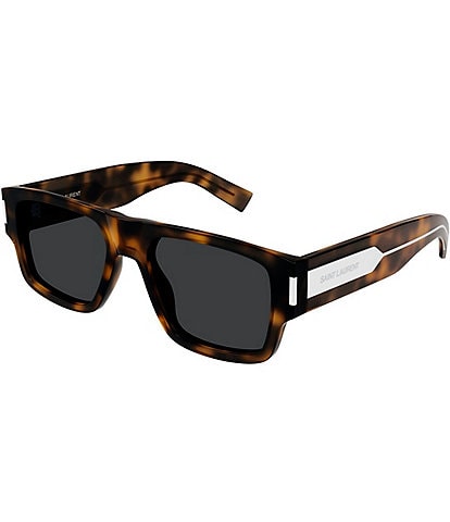 Saint Laurent Men's New Wave 55mm Havana Square Sunglasses