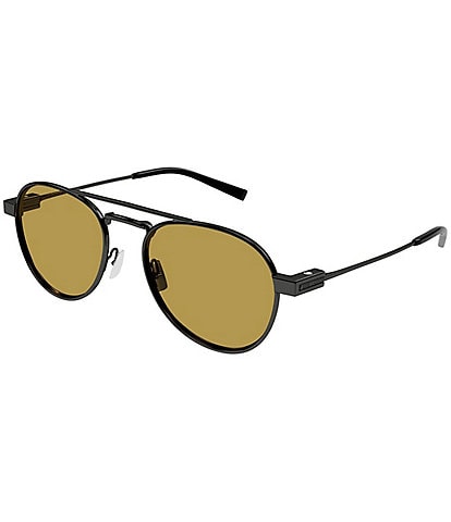 Saint Laurent Men's SL Logo 54mm Aviator Sunglasses