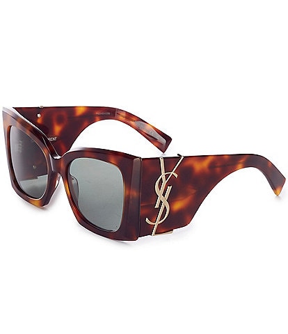 Saint Laurent SL M119 Blaze Havana 54mm Oversized Cat Eye Sunglasses
