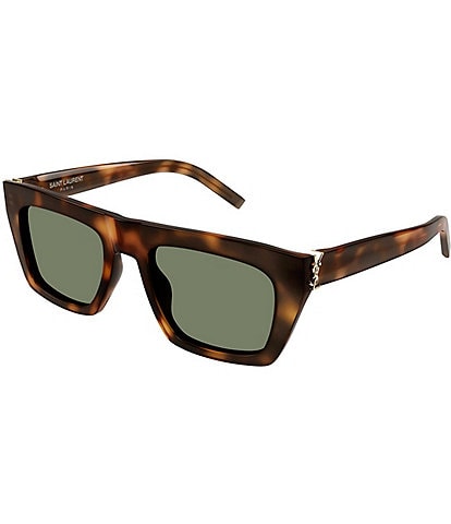 Saint Laurent Unisex Classic 52mm Havana Square Sunglasses
