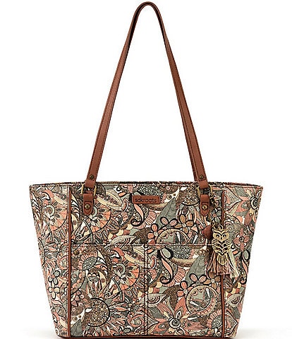Sakroots Artist Circle Metro Floral Coated Canvas Tote Bag