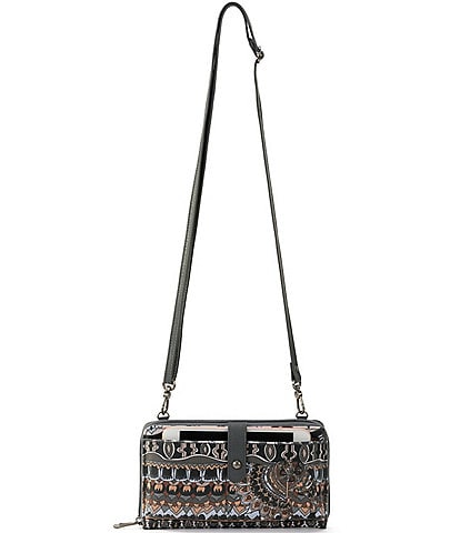 Sakroots Artist Large Smartphone Floral Colorblock Convertible Wristlet Crossbody Bag