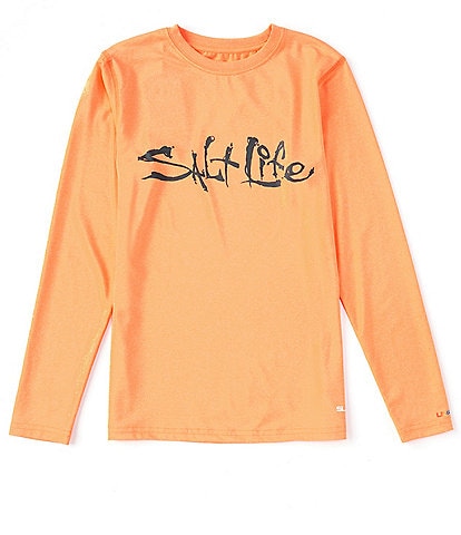 Salt Life Big Boys 6-16 Long Sleeve Signature Icons SLX UV Sun T-Shirt