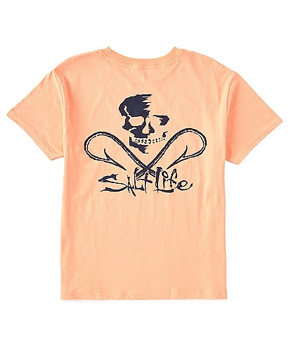 Salt Life Big Boys 6-16 Short-Sleeve Skull And Hooks Logo T-Shirt