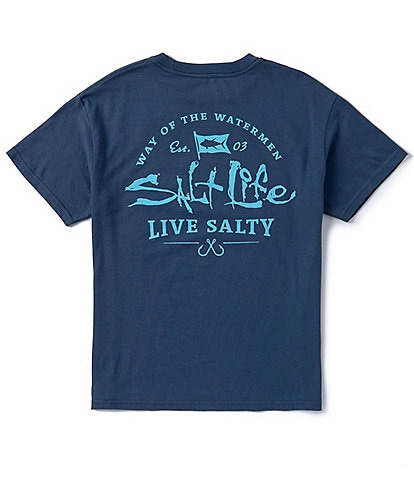 Salt Life Big Boys 8-20 Short Sleeve Capture The Flag Graphic T-Shirt