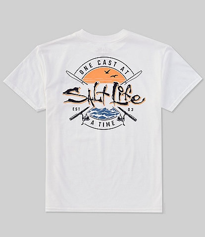 Salt Life Big Boys 8-20 Short Sleeve One Cast At A Time Graphic T-Shirt