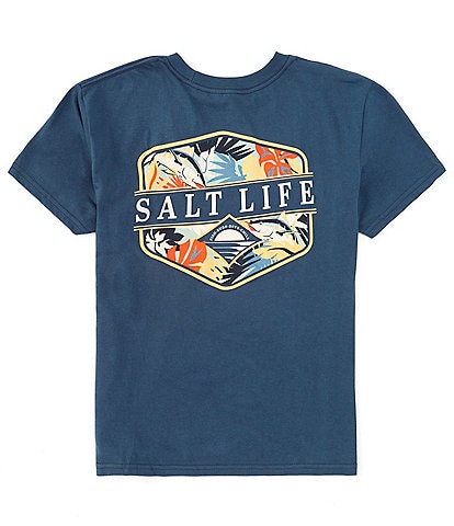 Salt Life Big Boys 8-20 Short Sleeve Retro Tropical Graphic T-Shirt