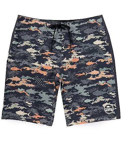 Salt Life Digital Escape Camouflage Printed 20#double; Outseam Board Shorts