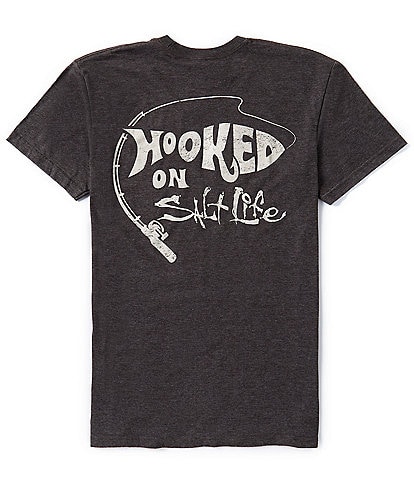 Salt Life Hooked On Short Sleeve Heathered Graphic T-Shirt