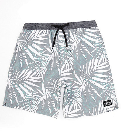 Salt Life Jungle Vibes Stretch Poplin 18#double; Outseam Volley Board Shorts