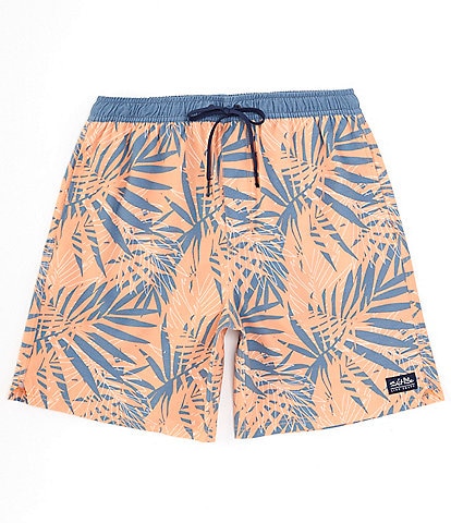 Salt Life Jungle Vibes Stretch Poplin 18#double; Outseam Volley Board Shorts