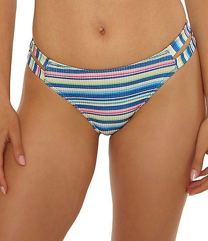 Salt Life Natalie Stripe Hipster Low Rise Swim Bottoms