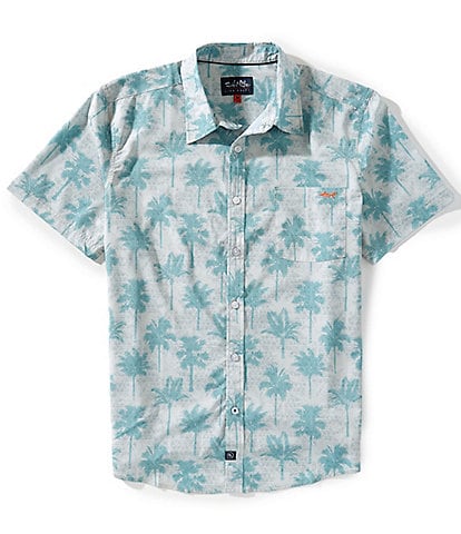 Salt Life Palm Haze Short Sleeve Performance Woven Shirt