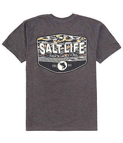 Salt Life Short Sleeve Aquatic Journey Fade Heathered Graphic T-Shirt