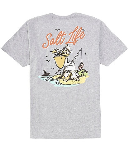 Salt Life Short Sleeve Gone Fishing Heathered T-Shirt