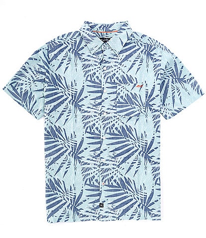 Salt Life Short Sleeve Jungle Vibes Reverse Print Woven Shirt