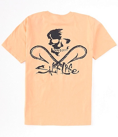 Salt Life Short Sleeve Skull And Hook Pocket T-Shirt