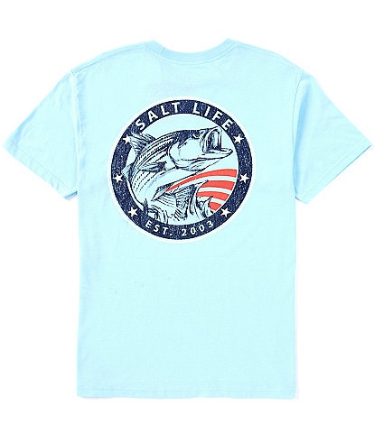 Salt Life Short Sleeve Striper Glory Americana Graphic T-Shirt