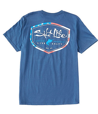 Salt Life Short Sleve Amerishield Graphic T-Shirt