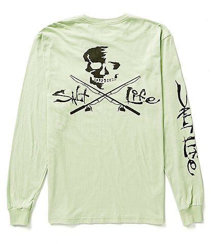 Salt Life Skull And Poles Long Sleeve Graphic T-Shirt