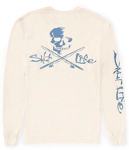 Salt Life Skull And Poles Long Sleeve Graphic T-Shirt