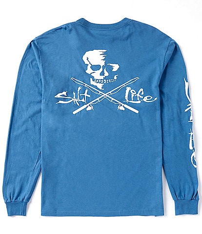 Salt Life Skull And Poles Long Sleeve Graphic T-Shirt