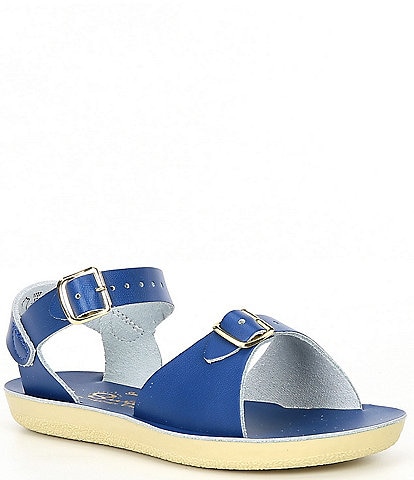 Saltwater Sandals by Hoy Girls' Sun-San Surfer Water Friendly Leather Alternative Closure Sandals (Youth)