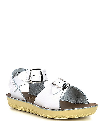 Saltwater Sandals by Hoy Girls' Surfer Water Friendly Leather Alternative Closure Sandals (Infant)