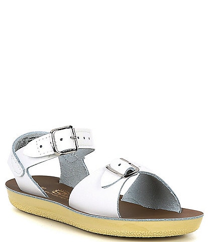 Saltwater Sandals by Hoy Girls' Surfer Water Friendly Leather Alternative Closure Sandals (Toddler)