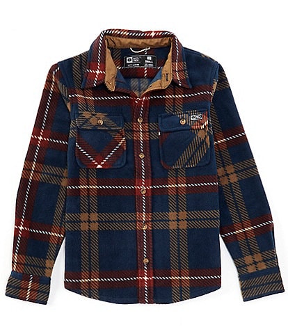 Salty Crew Big Boys 8-20 Long-Sleeve Swellter Plaid PolarFleece Shirt