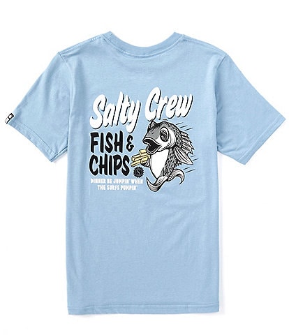 Salty Crew Big Boys 8-20 Short Sleeve Fish & Chips T-Shirt