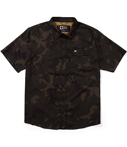 Salty Crew Flagship Short Sleeve Printed Technical Woven Shirt