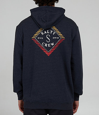 Salty Crew Long Sleeve Faded Zip Fleece Hoodie