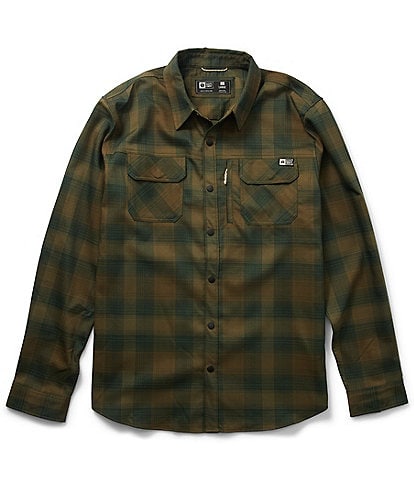 Salty Crew Long Sleeve Fathom Yarn-Dyed Plaid Tech Flannel Woven Shirt