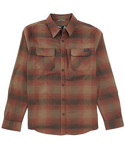 Salty Crew Long Sleeve Fathom Yarn-Dyed Plaid Tech Flannel Woven Shirt