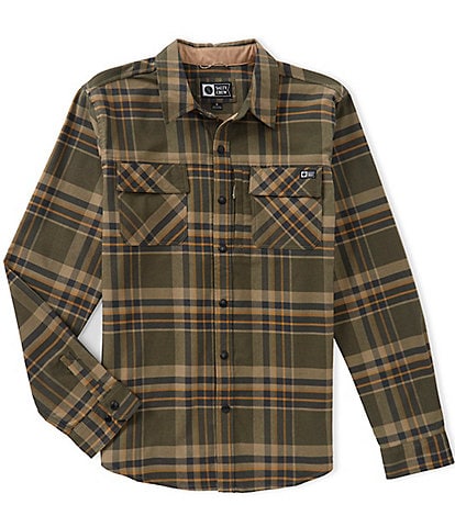 Salty Crew Long Sleeve Fathom Yarn Dyed Plaid Tech Flannel Woven Shirt