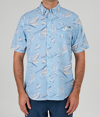 Salty Crew Short Sleeve Floral Flyer Tech Woven Shirt