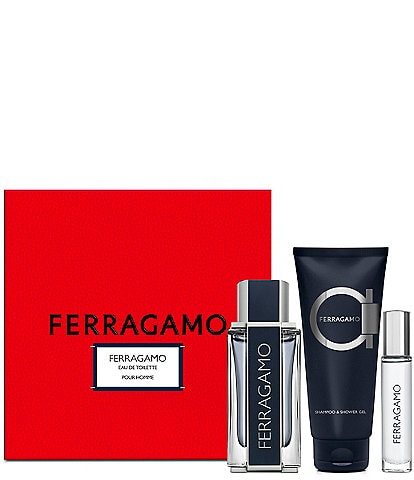 Salvatore Ferragamo Men's Ferragamo Eau de Toilette Pour Homme 3-Piece Gift Set