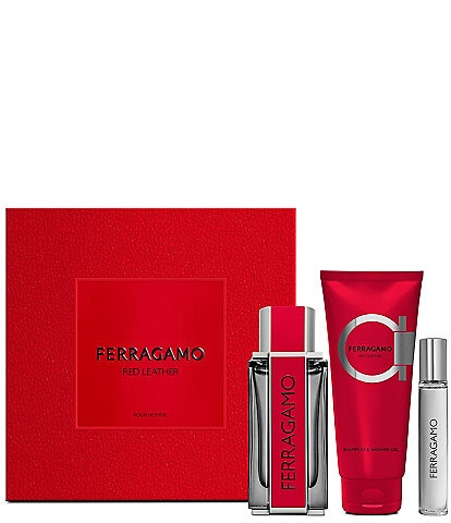Salvatore Ferragamo Red Leather Eau de Parfum 3-Piece Gift Set