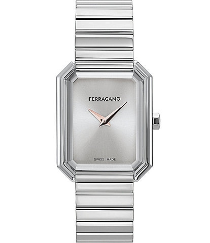 Salvatore Ferragamo Women's Crystal Quartz Analog Stainless Steel Bracelet Watch