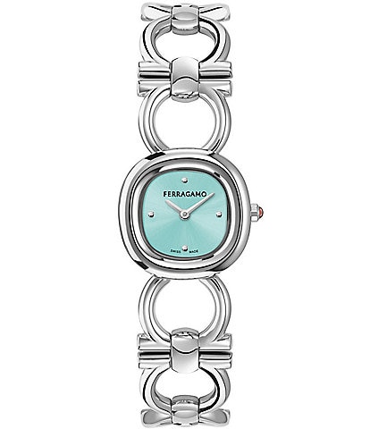 Salvatore Ferragamo Women's Double Gancini Quartz Analog Stainless Steel Bracelet Watch