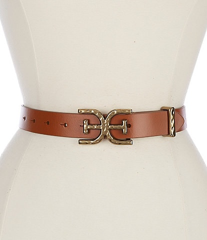 Sam Edelman 30mm Reversible Hammered Buckle Loop Belt