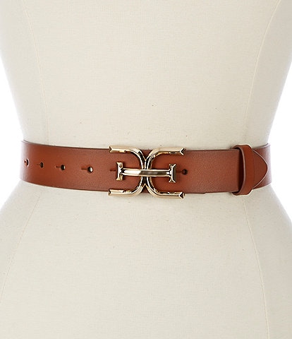 Sam Edelman 33MM Logo Plaque Belt