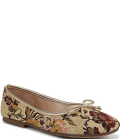 Sam Edelman Alie Floral Fabric Bow Detail Ballet Flats