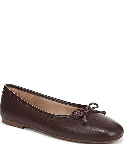 Sam Edelman Alie Leather Bow Detail Ballet Flats
