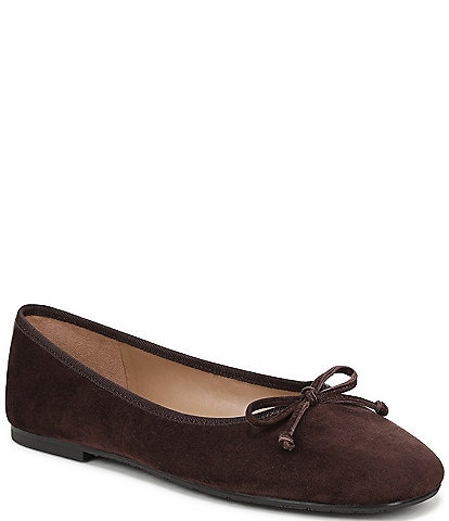 Sam Edelman Alie Suede Bow Detail Ballet Flats