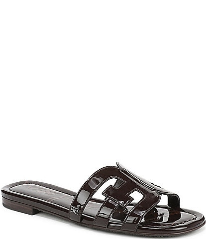 Sam Edelman Bay Patent Double E Logo Slide Sandals