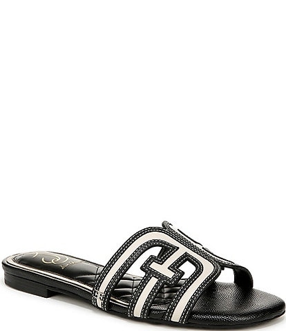 Sam Edelman Bay Multi Leather Double E Logo Slide Sandals